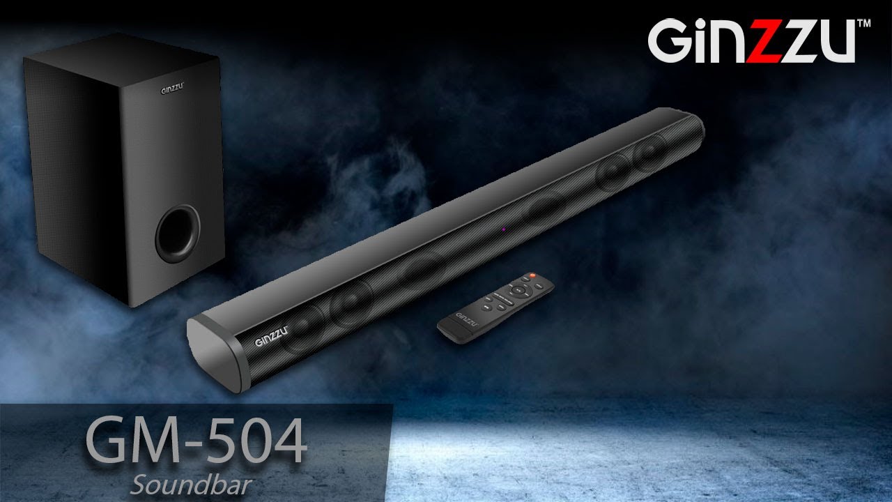 Ginzzu GM-504, Саундбар, 2x30W+60W/HDMI/RCA/Optical/BT/USB/ДУ