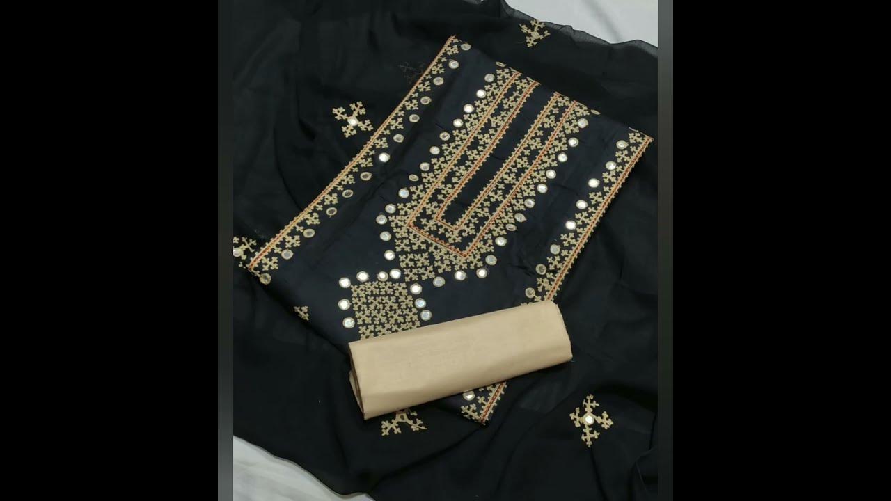 NewArrivalSindhi Hurmuch Machine Arri 9MM Sitara Embroiderey Gala