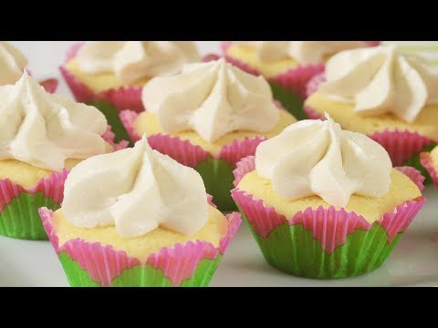 mini-vanilla-cupcakes-recipe-demonstration---joyofbaking.com