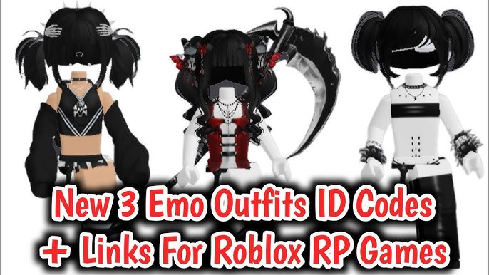 New 3 Emo Outfits ID Codes + Links For Brookhaven RP, Berry Avenue, And  Bloxburg 