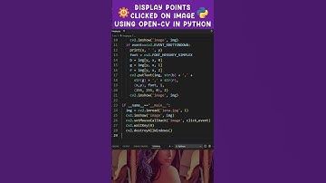 Display coordinates of the points clicked on the image using #opencvpython #opencv #shorts #coding