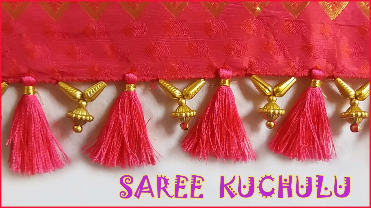 saree kuchu preparation / how to make saree kuchu designs ...