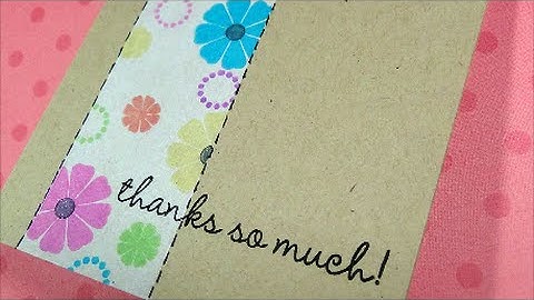 Colorful Stamping on Kraft Card Stock | One Layer Card