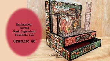 Desk organizer tutorial | Enchanted Forest |  by Scrapbooking Cecilia