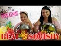 🍉 SQUISHY FOOD VS REAL FOOD 🍌 SQUISHY CHALLENGE 😜