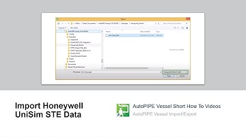 Import Honeywell UniSim STE Data