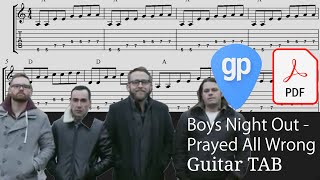 Boys Night Out - Prayed All Wrong Guitar Tabs [TABS]