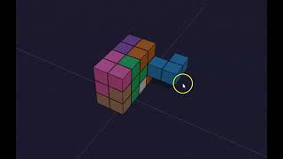 Head figure made from pieces of Soma Cube puzzle