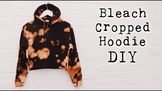 Bleach Cropped Hoodie DIY