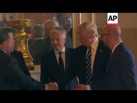 Belgium Royals Welcome Trump And First Lady