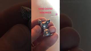 Little silver chihuahua #turtle #sand #jewelry