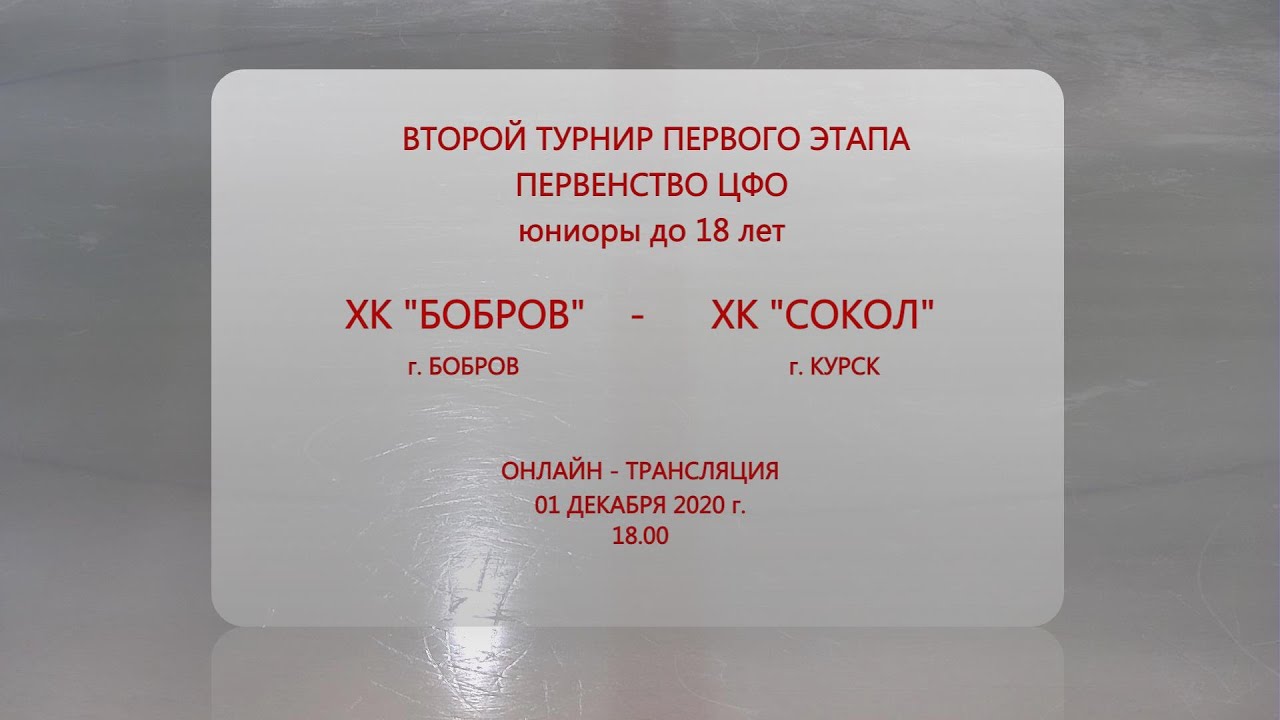 ВТОРОЙ ТУРНИР ПЕРВОГО ЭТАПА, ПЕРВЕНСТВО ЦФО юниоры до 18 лет, ХК ...