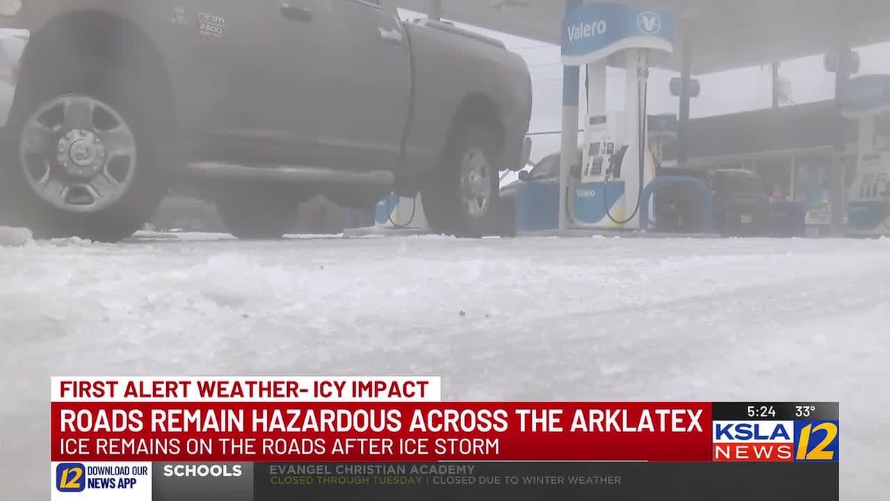 Roads remain dangerous after ice storm despite sunny conditions