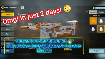 Grinding Switchblade to a FULL DIAMOND 💎|From 100 to 120 Matches in 34 Minutes! 🔥| 24TH DIAMOND CAMO