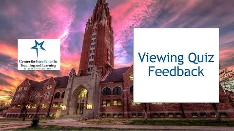 Viewing Quiz Feedback