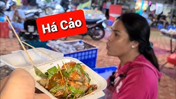 DIVA Cát Thy review món HÁ CẢO của anh Trai đẹp hàng xóm | Bánh tráng trộn Cát Thy
