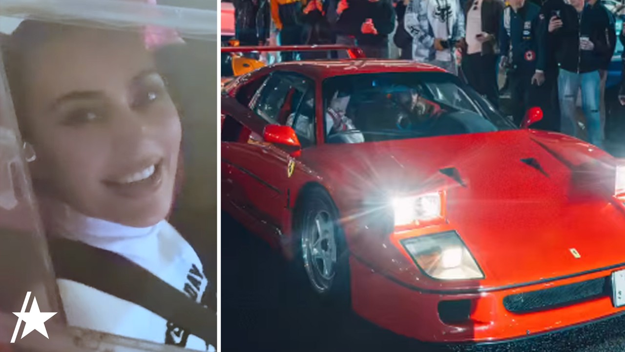 Kim Kardashian & Lewis Hamilton Go IG OFFICIAL w/ High-Speed Ferrari Drive