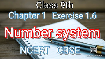 NCERT Solution for class 9th Maths exercise 1.6 chapter no 1 Number System #CBSE