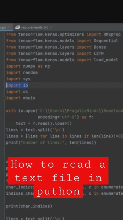 How to Read a Text File In Python #python #shorts #programming - YouTube
