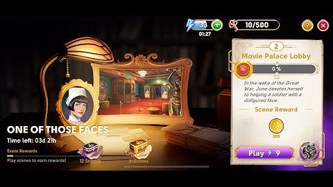 One of Those Faces Secrets Event SCENE 2 - Movie Palace Lobby. No loading screens. June’s journey