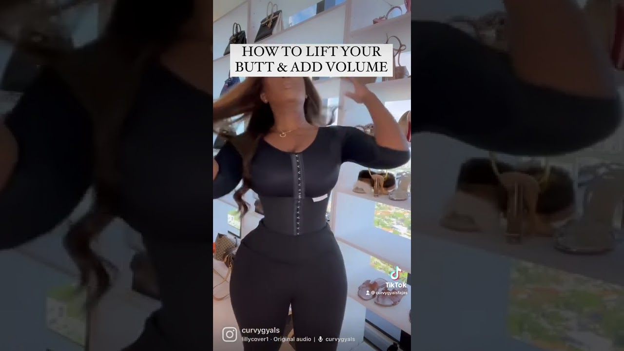 Waist Trainer Faja butt uncovered our butt out! 