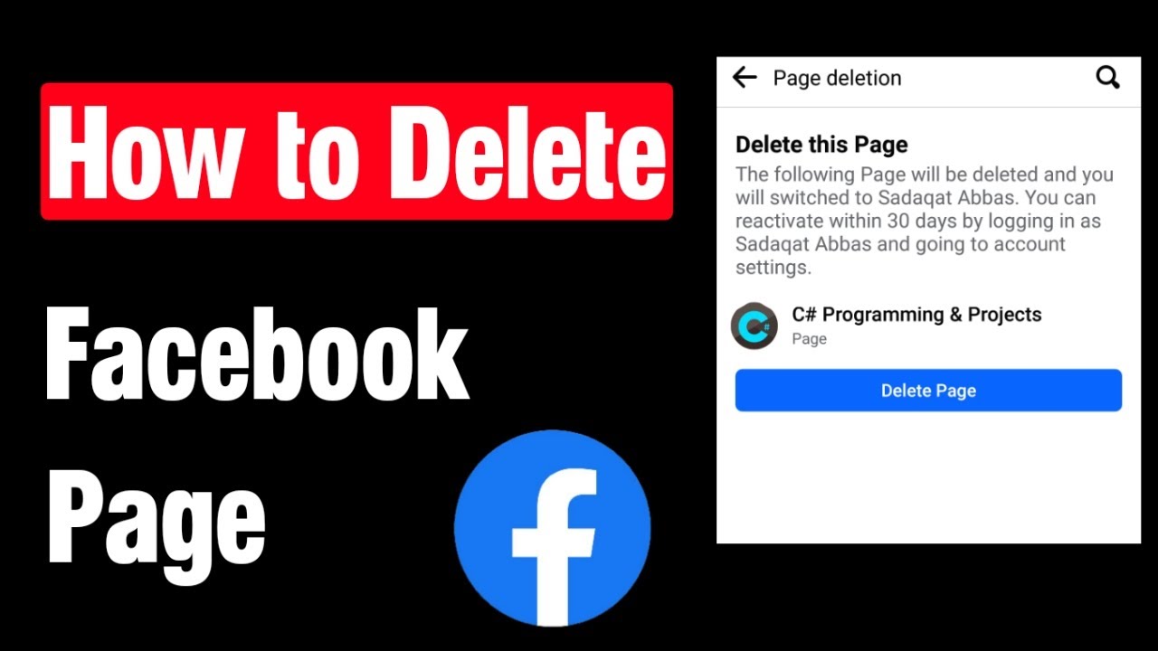 How to delete facebook page | How to delete facebook page permanently ...