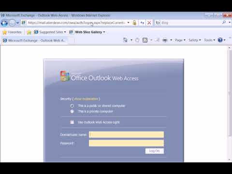 Using Microsoft Outlook Web Access