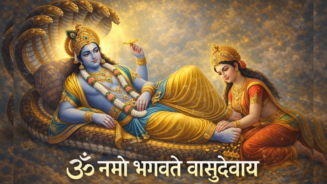 ॐ नमो भगवते वासुदेवाय |  शक्तिशाली विष्णु मंत्र जाप | Om Namo Bhagavate Vasudevaya