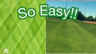 Ever wondered how baseball fields have those checkerboards in the outfield this is how.