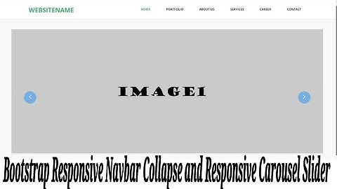 Bootstrap Responsive Navbar Collapse and Responsive Carousel Slider