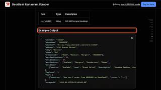 DoorDash Restaurant Scraper Apify Actor Walkthrough