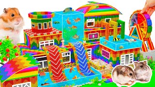 Satisfying - Build DIY Rainbow Villa With Swimming Pools And Waterwheel From Magnetic Balls ASMR 🔥