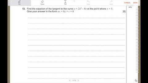 Finding the equation of a tangent to a curve - Additional Maths WJEC