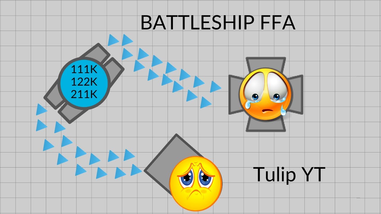 Diep.io | KILLING WITH BATTLESHIP IN FFA | Tulip YT