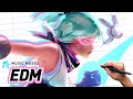 Drawing a Character Design based off MUSIC! - EDM