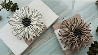 Gift Wrapping | Fluffy Paper Flower Gift Box Decoration Ideas | I.Sasaki Original