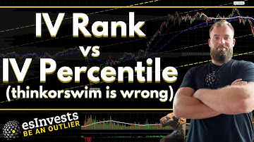IV Rank (IVR) vs IV Percentile (IVP) | Thinkorswim (tos) is WRONG