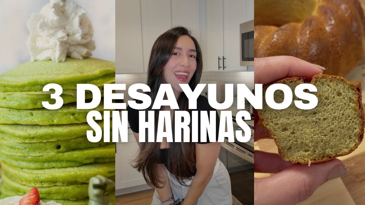 3 RECETAS SIN HARINAS 🧡 Desayuno ANTIIINFLAMATORIO 🥰