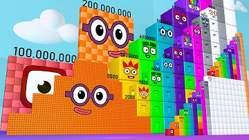 Numberblocks Step Squad 2000 10,000 200,000,000 MILLION BIGGEST Numberblocks Number Patterns