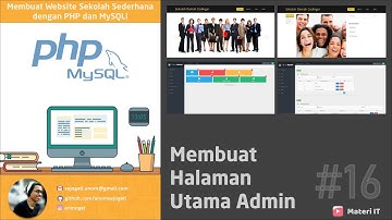 Membuat Website Sekolah Sederhana dengan PHP dan MySQLi #16 Halaman Utama admin