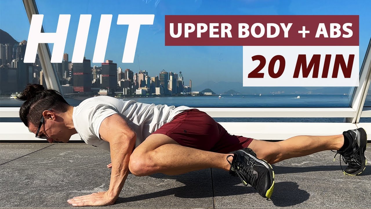 20 MIN UPPER BODY + ABS HIIT Workout Upper Body Strength No