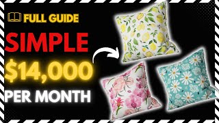 MAKE PASSIVE INCOME selling Pillow Covers using FREE AI TOOLS