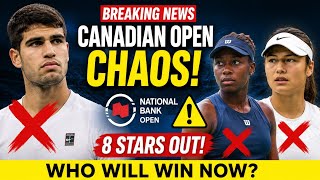 8 stelle si ritirano dal Canadian Open 😱 | Carlos Alcaraz FUORI | Infortunio di Victoria Mboko | ...