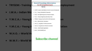part-8 important abbreviation for competitive exams|full form of important words|full form all gk|