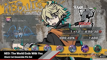 Neo TWEWY - Black Cat Ensemble Pin Set (Ultimate, strongest pin set)