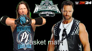 WWE 2K24: AJ Styles vs LA Knight WrestleMania 40 CASKET MATCH