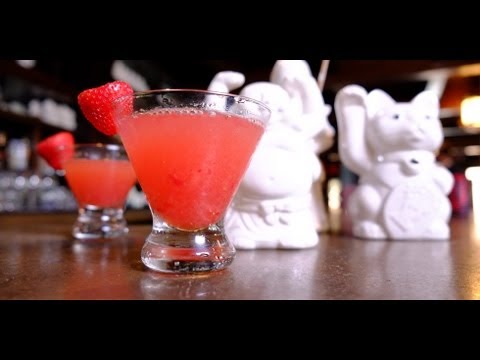 Benihana's Signature Strawberry Saketini Cocktail Recipe | Drink Ideas | Happiest Hour