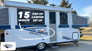 How to Set Up A POP UP CAMPER in Under 15 Minutes! | 2008 Jayco Select 12HW