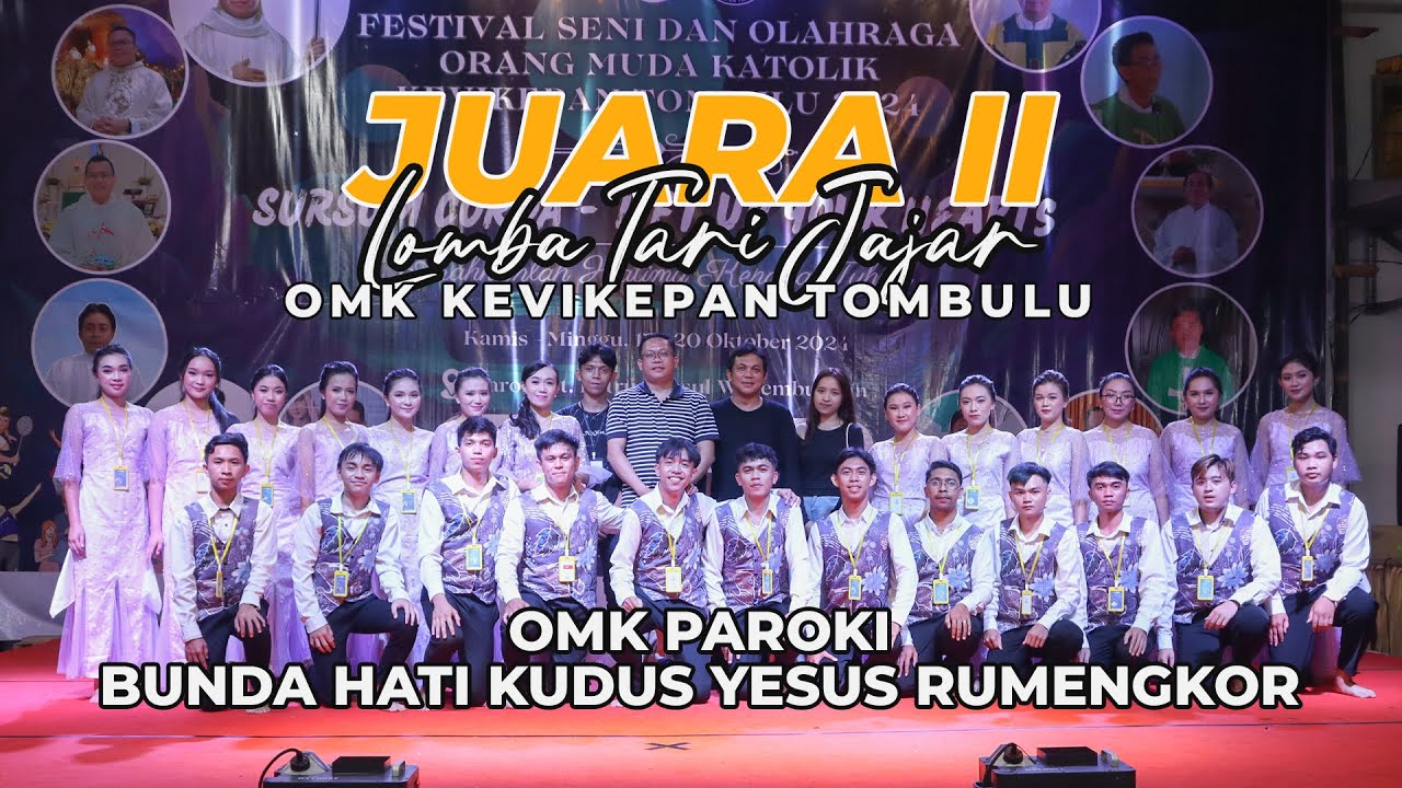 JUARA II - Lomba Tari Jajar OMK Kevikepan Tombulu : OMK Paroki Bunda Hati Kudus Yesus Rumengkor