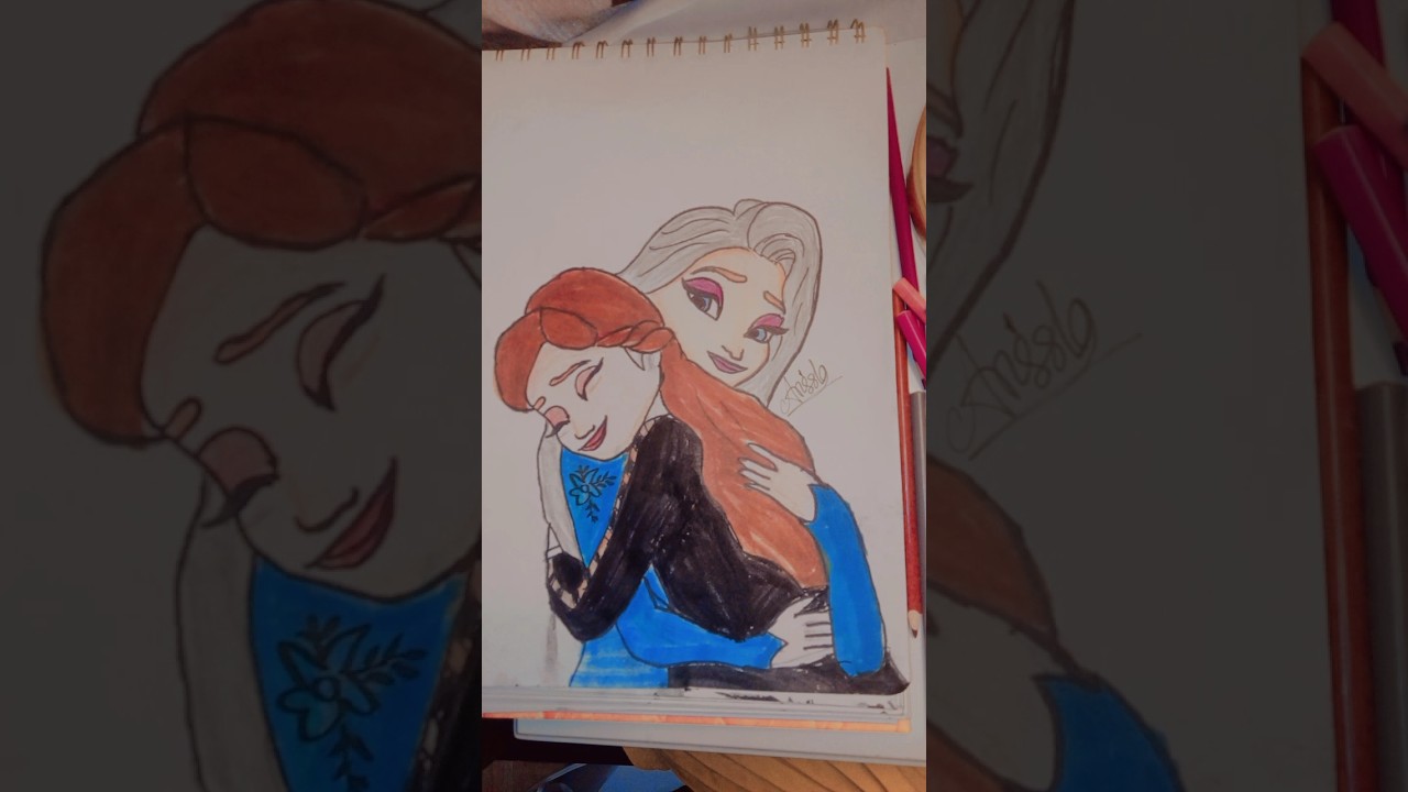 How I draw Elsa and Anna ❄️😧💥